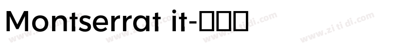 Montserrat it字体转换